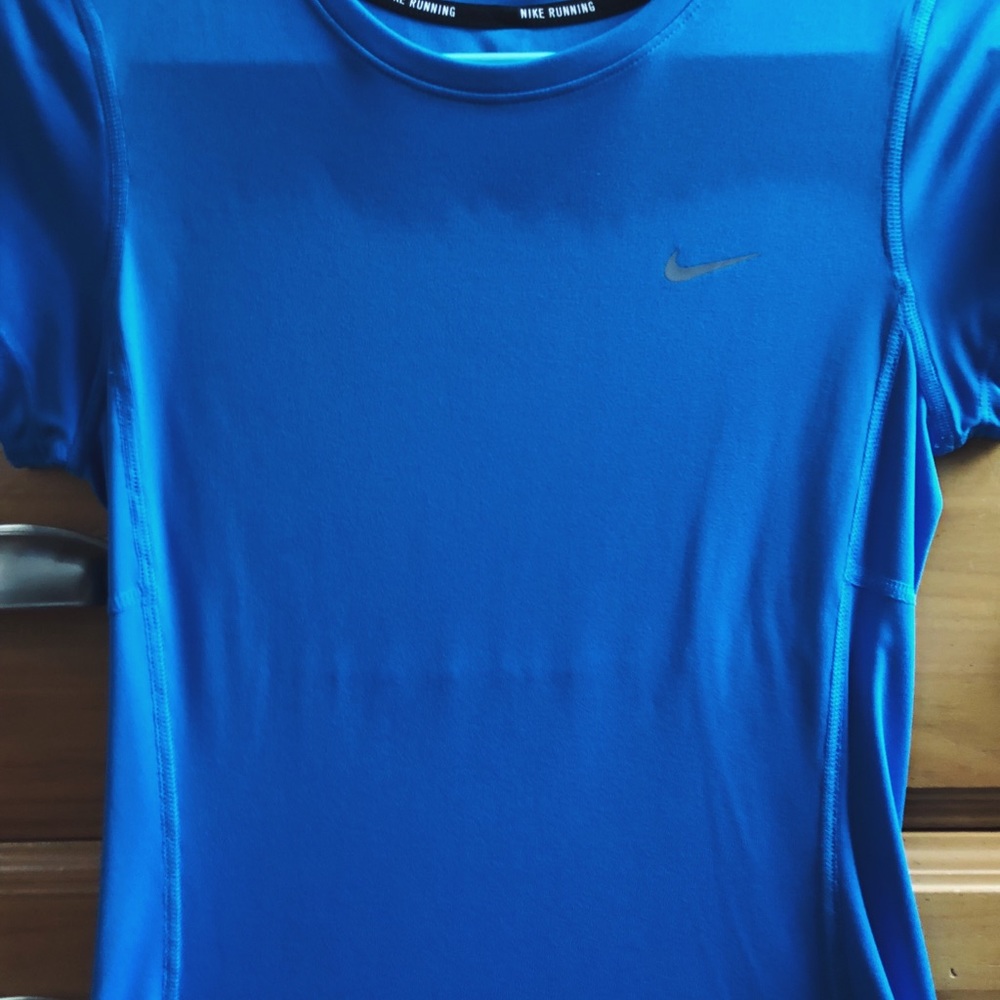 BLUE NIKE DRY FIT SHIRT
